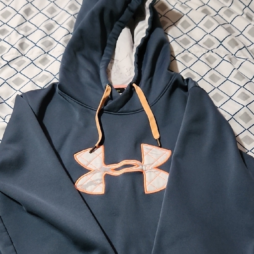 Under Armour Slate Grey Hoodie with Peach Accents